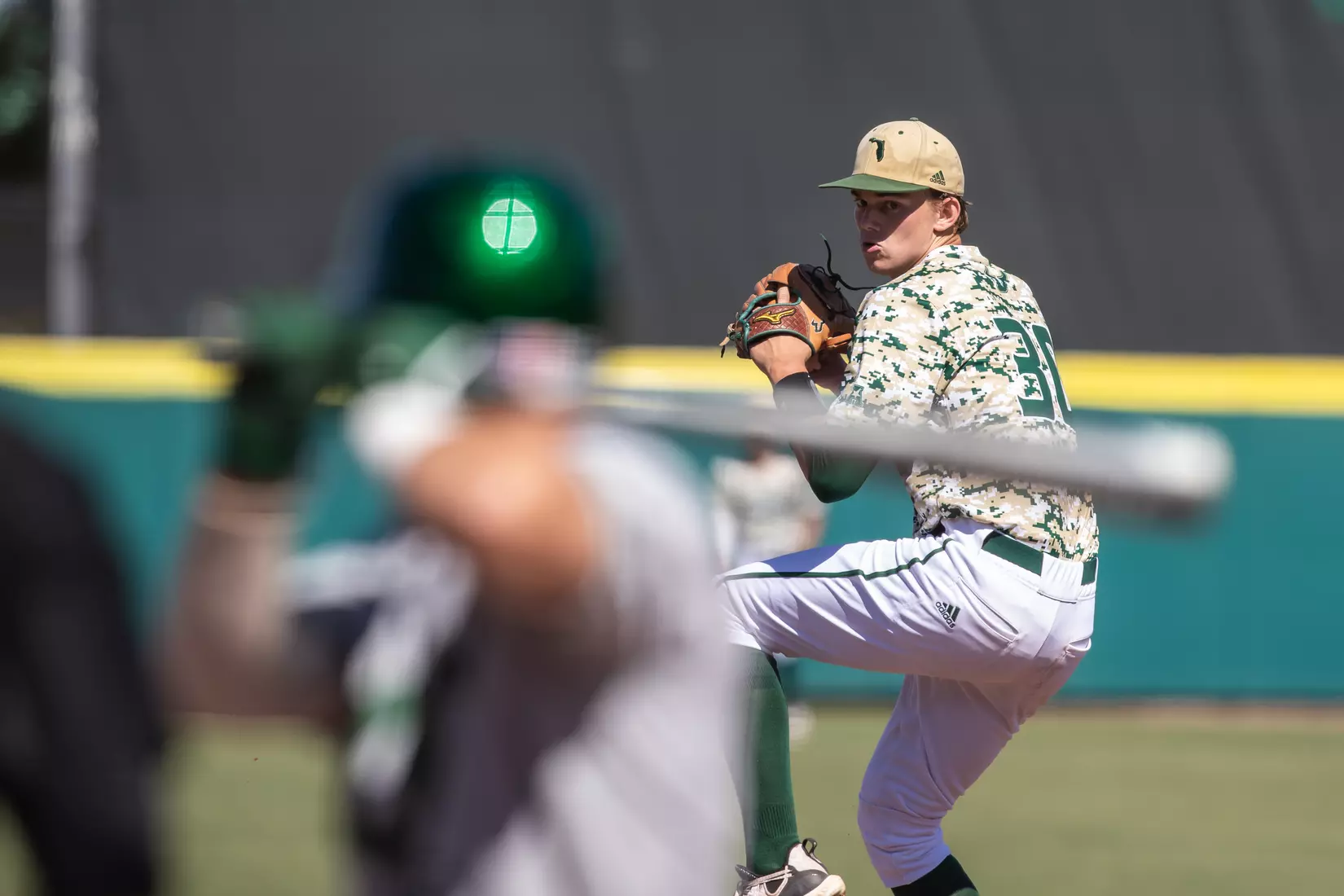 South Florida Bulls during a baseball game against the University of Louisville Cardinals at the USF Baseball Stadium on February 20, 2022. (Mary Holt/South Florida Athletics)