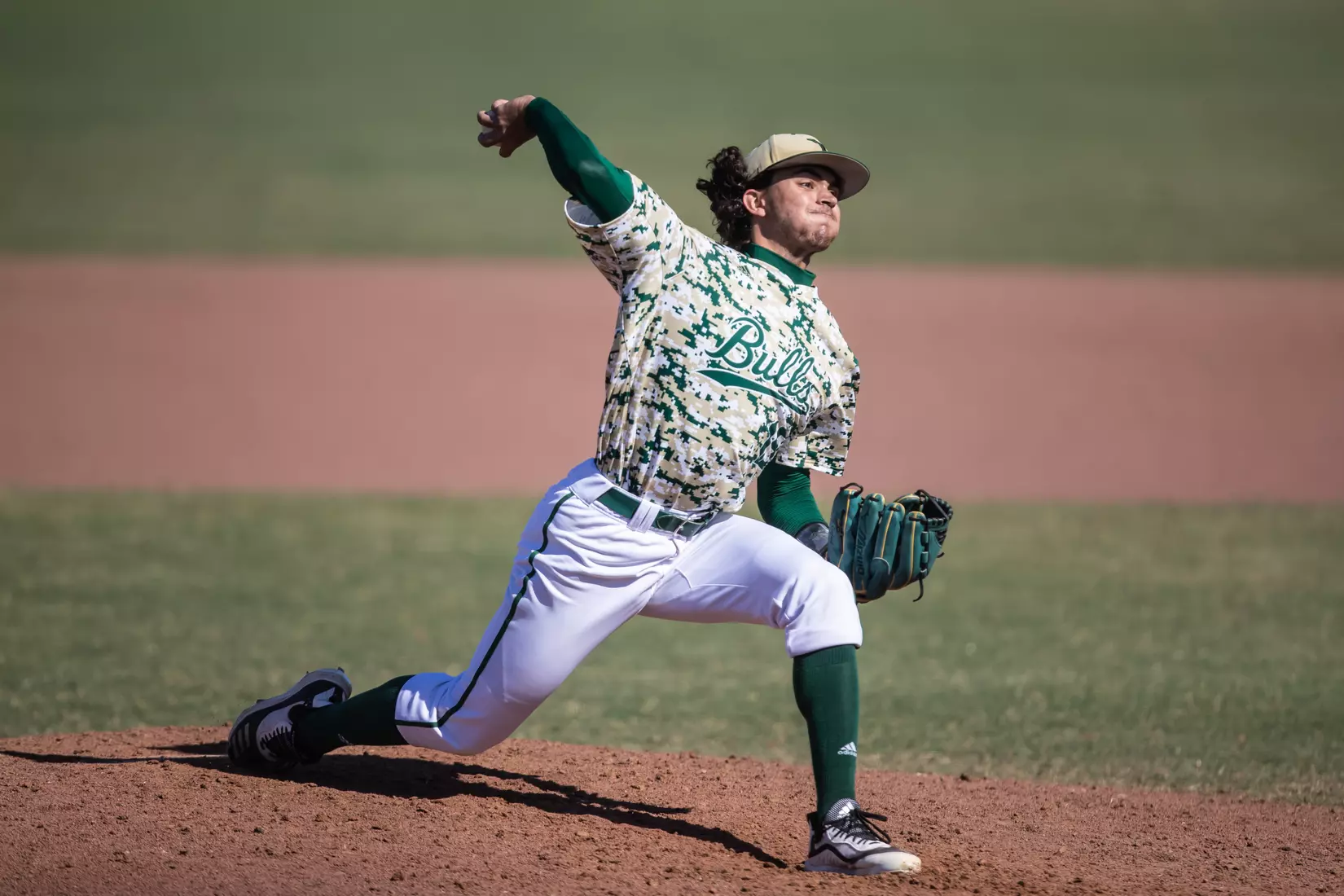 South Florida Bulls during a baseball game against the University of Louisville Cardinals at the USF Baseball Stadium on February 20, 2022. (Mary Holt/South Florida Athletics)