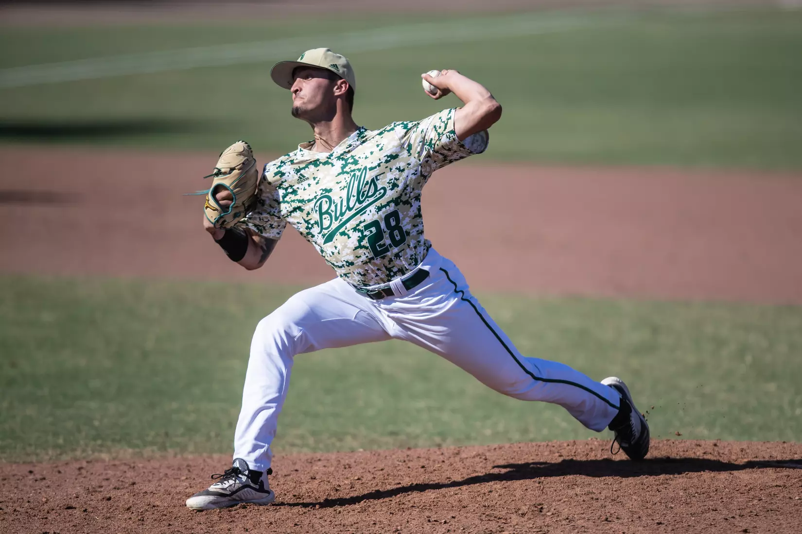 South Florida Bulls during a baseball game against the University of Louisville Cardinals at the USF Baseball Stadium on February 20, 2022. (Mary Holt/South Florida Athletics)