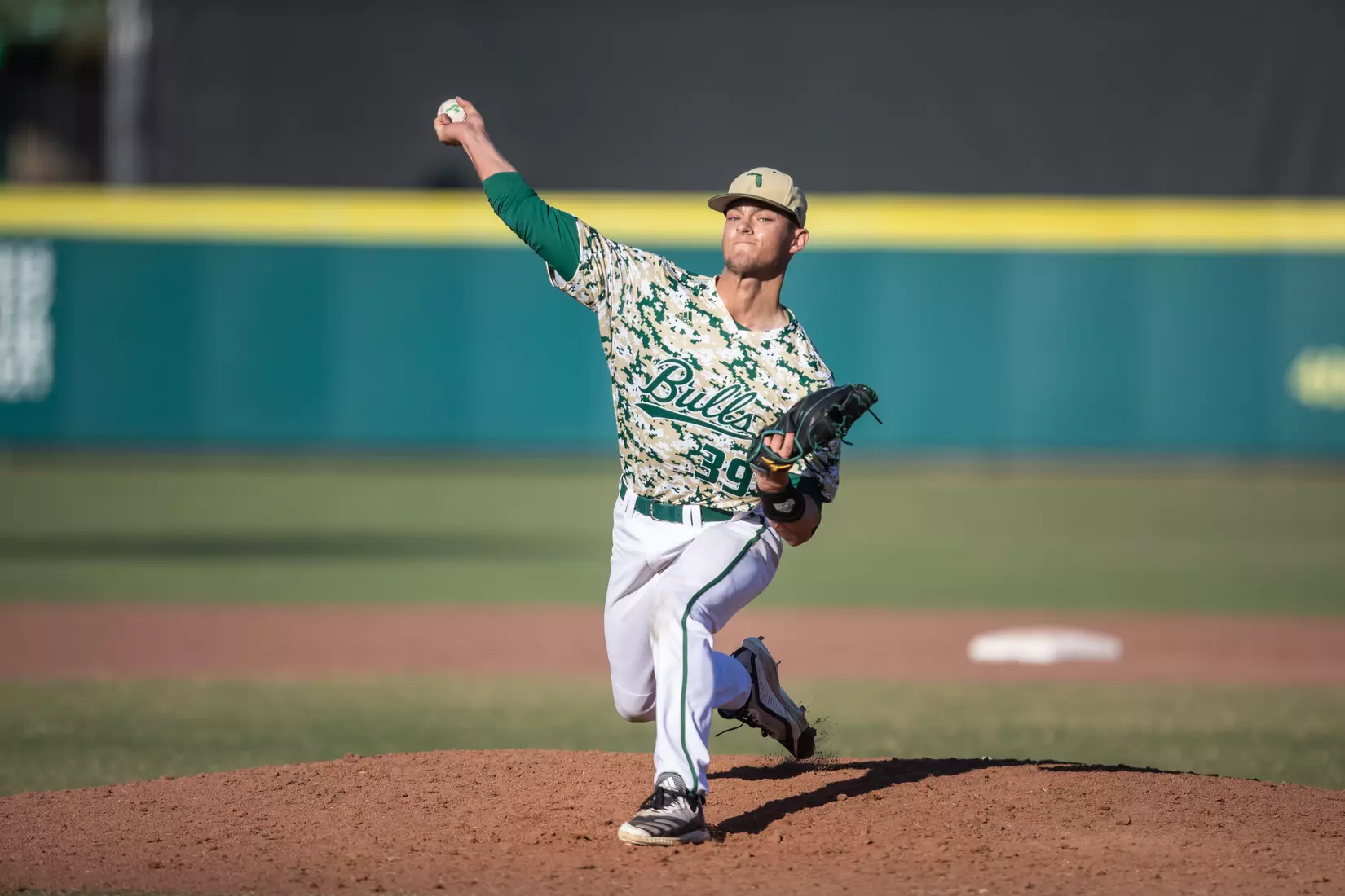 South Florida Bulls during a baseball game against the University of Louisville Cardinals at the USF Baseball Stadium on February 20, 2022. (Mary Holt/South Florida Athletics)