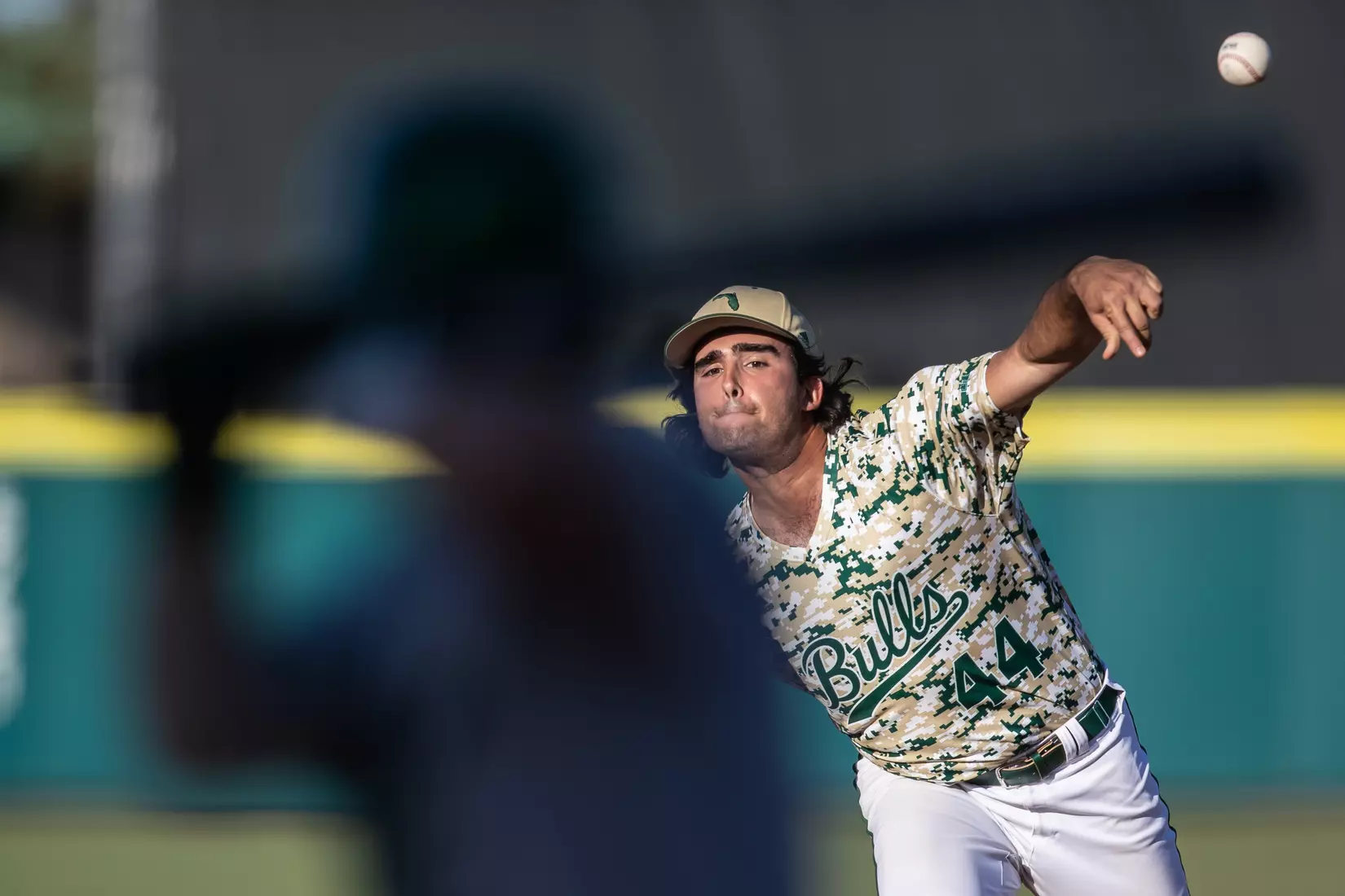 South Florida Bulls during a baseball game against the University of Louisville Cardinals at the USF Baseball Stadium on February 20, 2022. (Mary Holt/South Florida Athletics)