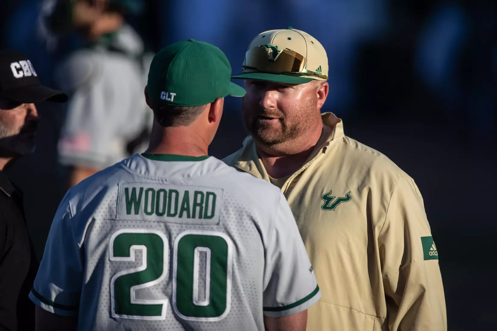 South Florida Bulls during a baseball game against the University of Louisville Cardinals at the USF Baseball Stadium on February 20, 2022. (Mary Holt/South Florida Athletics)