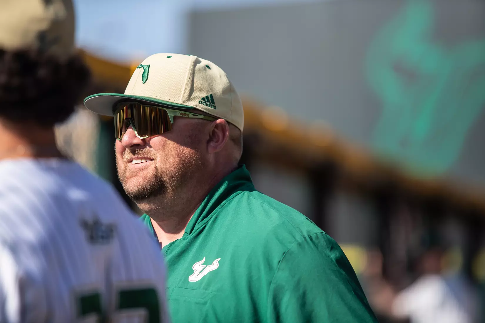 South Florida Bulls during a baseball game against the University of Louisville Cardinals at the USF Baseball Stadium on February 19, 2022. (Mary Holt/South Florida Athletics)