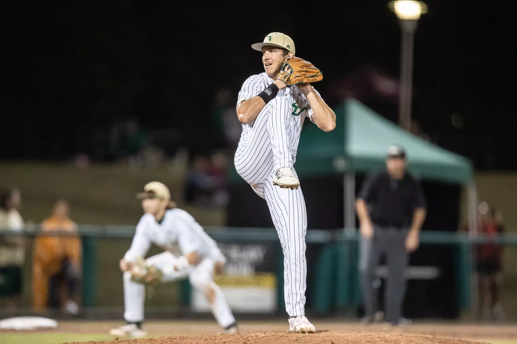 South Florida Bulls during a baseball game against the University of Louisville Cardinals at the USF Baseball Stadium on February 19, 2022. (Mary Holt/South Florida Athletics)