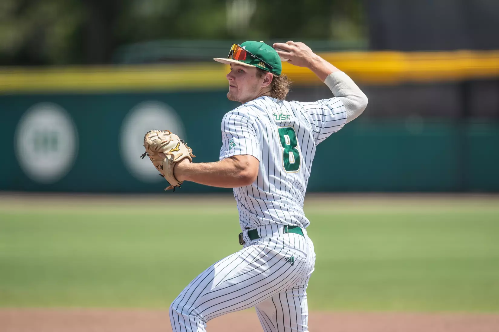 South Florida Bulls during a baseball game against the Memphis University Tigers at the USF Baseball Stadium on April 15, 2022. (Mary Holt/South Florida Athletics)