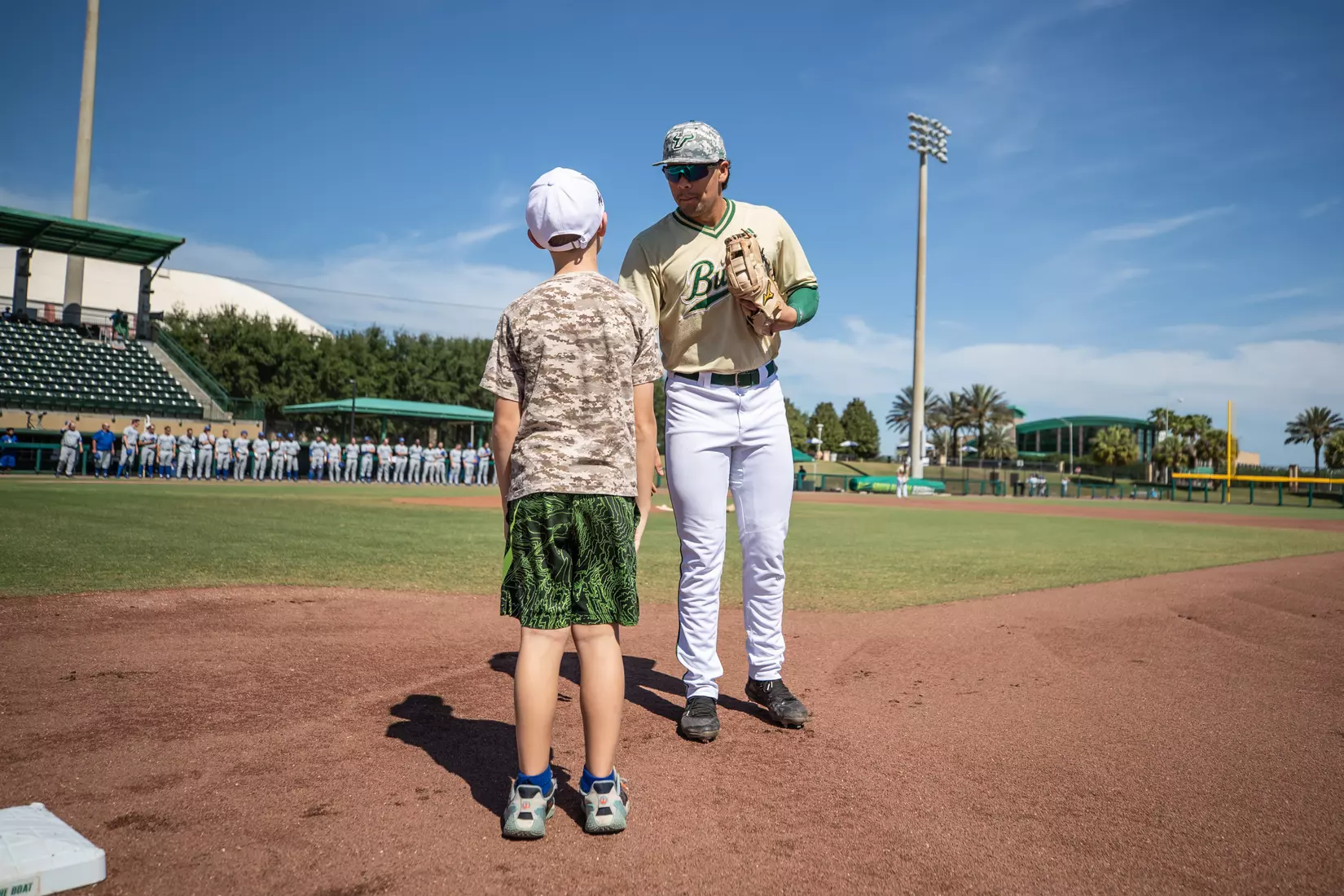 South Florida Bulls during a baseball game against the Memphis University Tigers at the USF Baseball Stadium on April 16, 2022. (Mary Holt/South Florida Athletics)