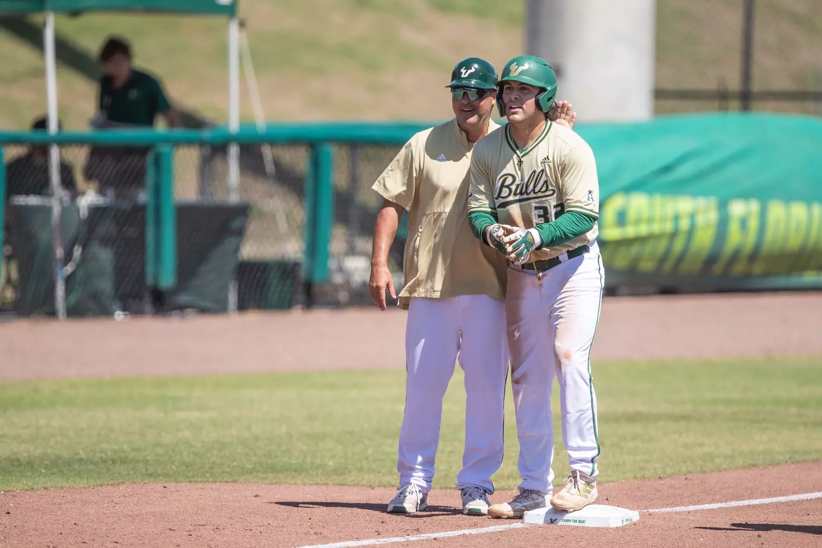 South Florida Bulls during a baseball game against the Memphis University Tigers at the USF Baseball Stadium on April 16, 2022. (Mary Holt/South Florida Athletics)