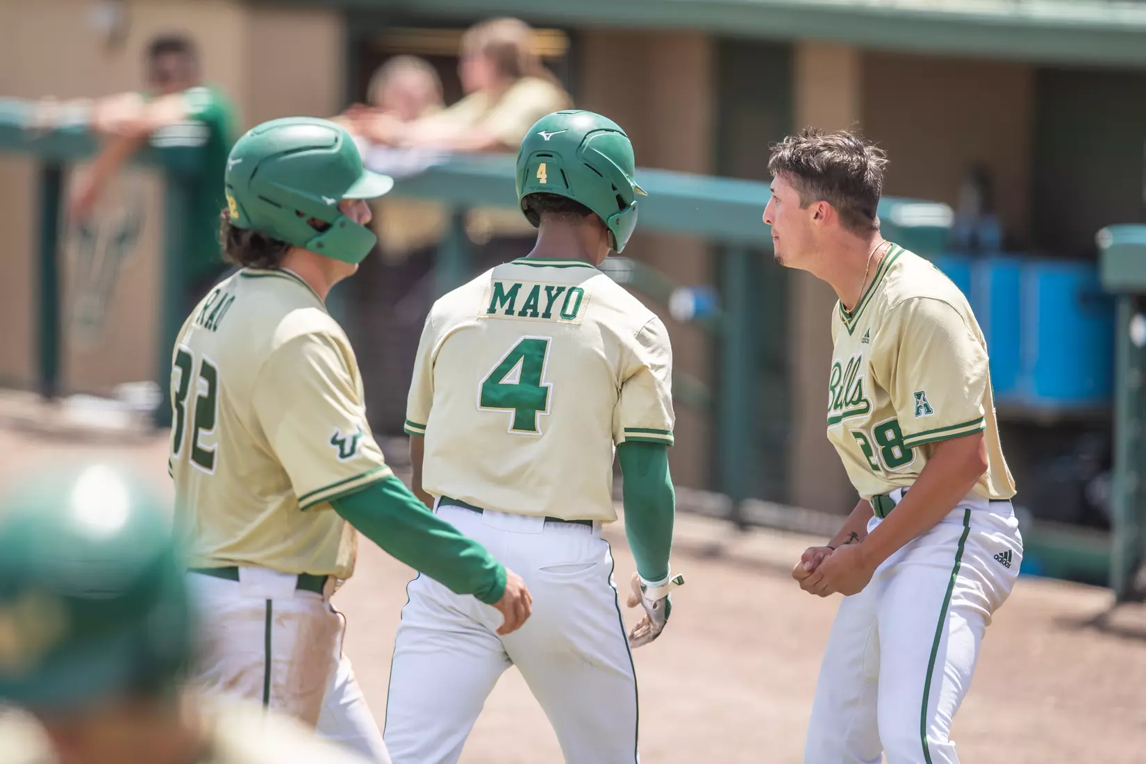 South Florida Bulls during a baseball game against the Memphis University Tigers at the USF Baseball Stadium on April 16, 2022. (Mary Holt/South Florida Athletics)