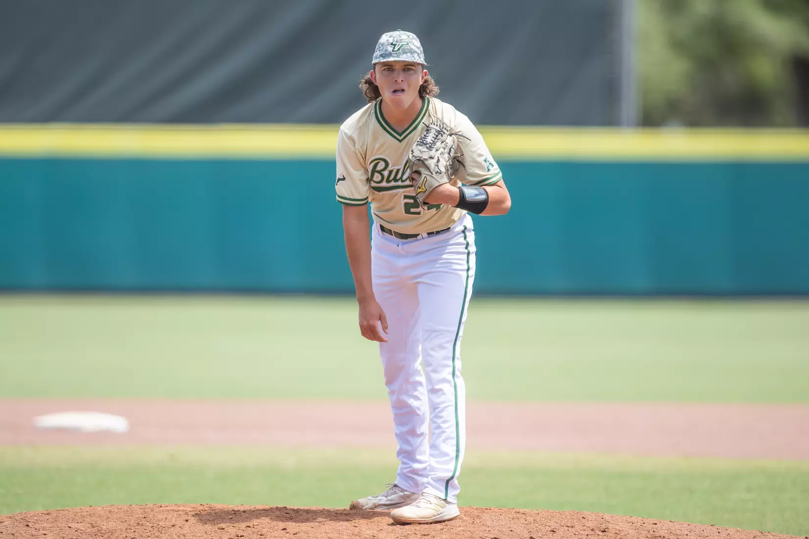 South Florida Bulls during a baseball game against the Memphis University Tigers at the USF Baseball Stadium on April 16, 2022. (Mary Holt/South Florida Athletics)
