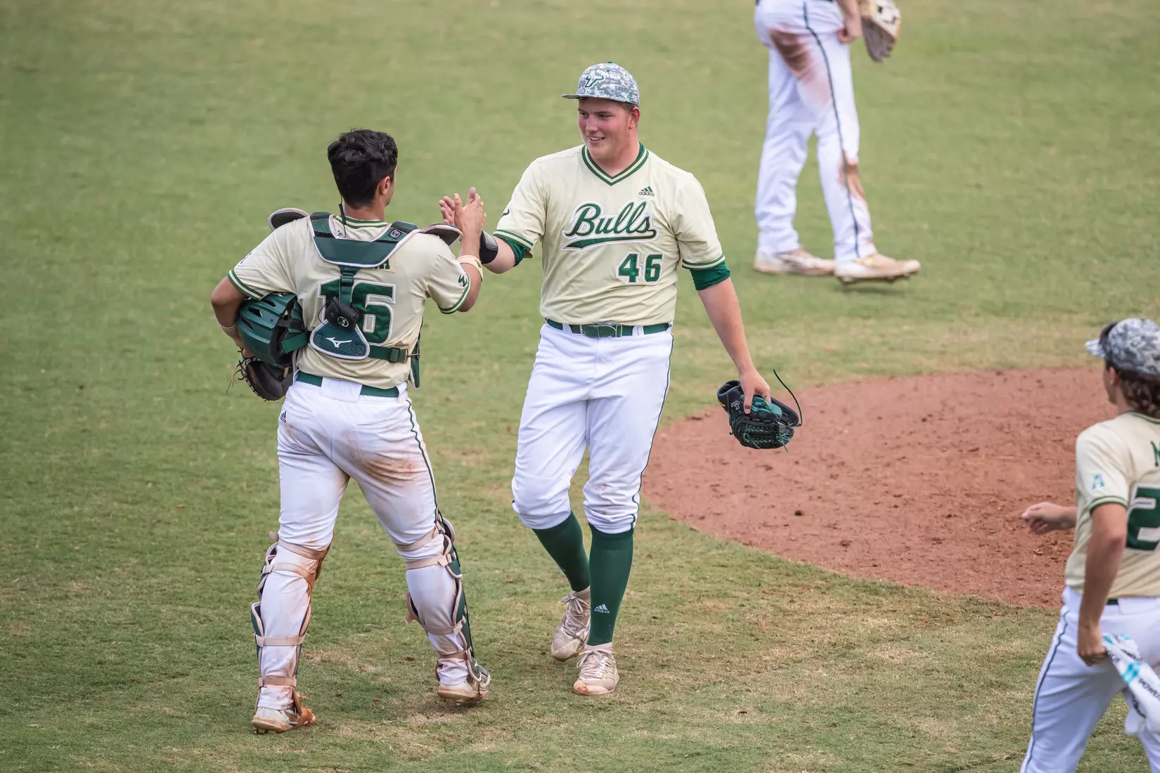 South Florida Bulls during a baseball game against the Memphis University Tigers at the USF Baseball Stadium on April 16, 2022. (Mary Holt/South Florida Athletics)
