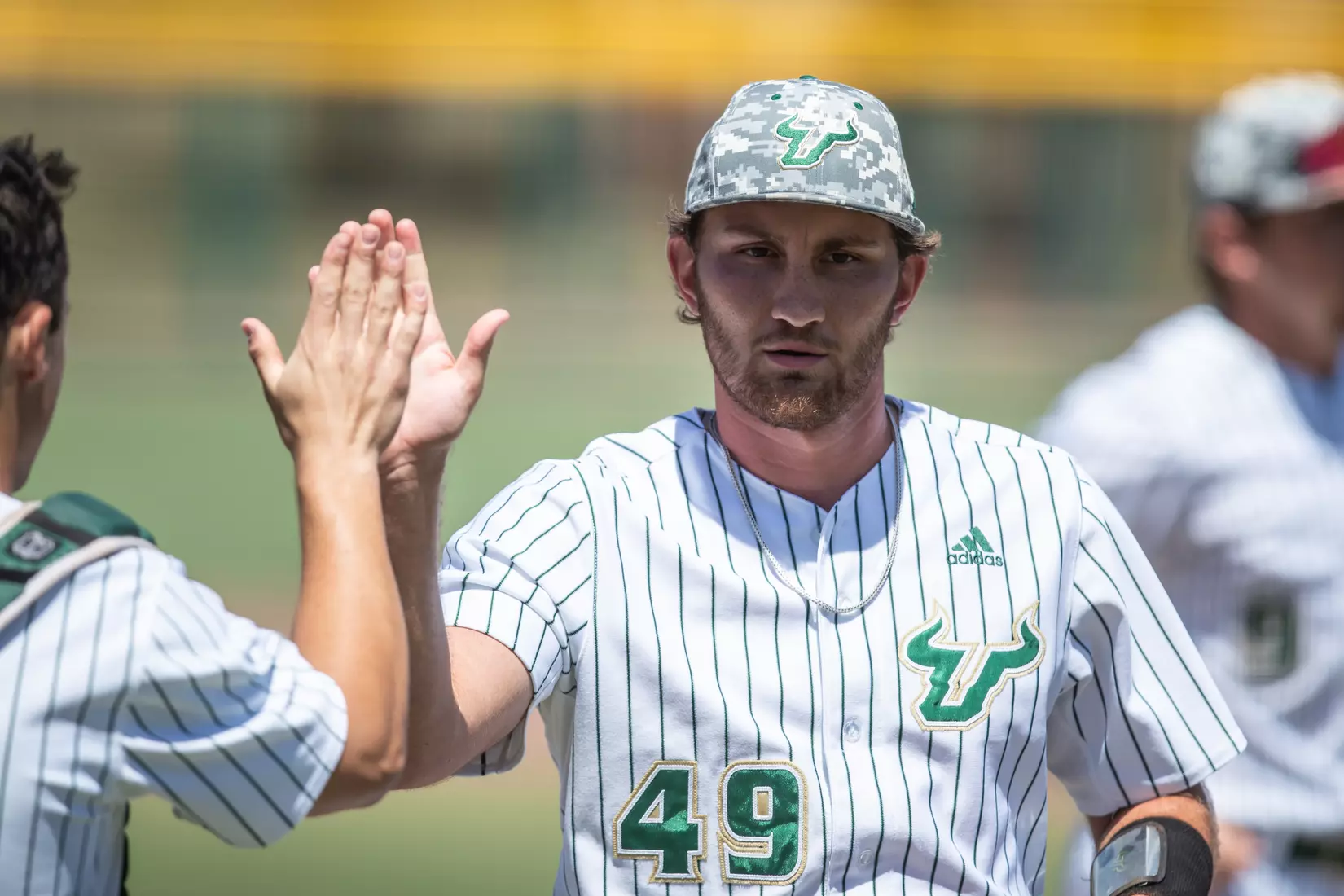 South Florida Bulls during a baseball game against the Niagara University Purple Eagles at the USF Baseball Stadium on March 26, 2022. (Mary Holt/South Florida Athletics)