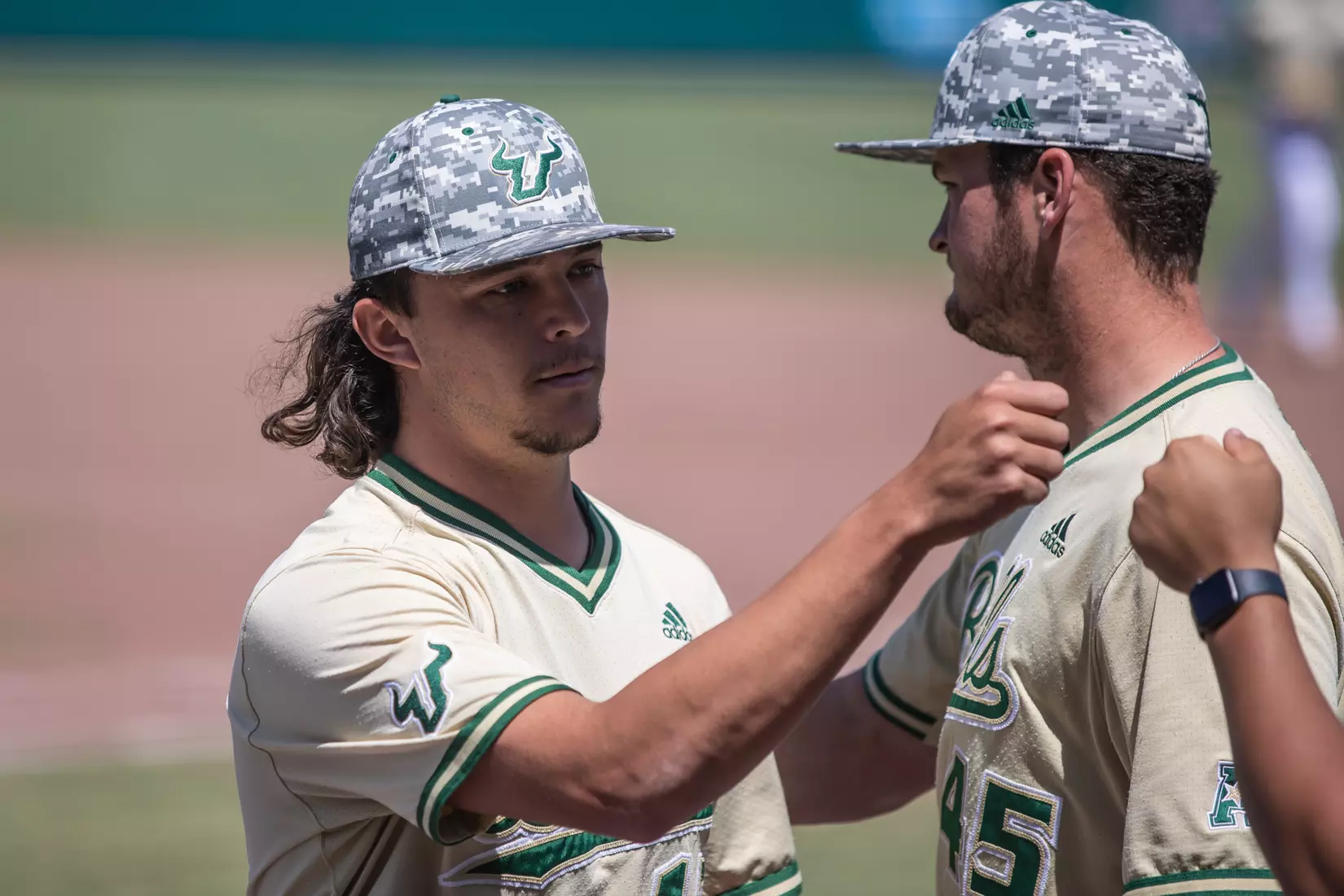 South Florida Bulls during a baseball game against the Niagara University Purple Eagles at the USF Baseball Stadium on March 27, 2022. (Mary Holt/South Florida Athletics)