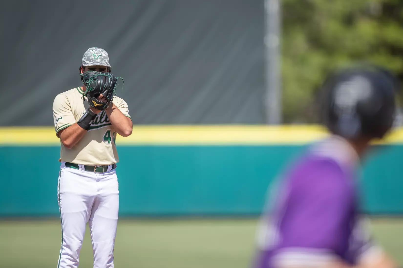 South Florida Bulls during a baseball game against the Niagara University Purple Eagles at the USF Baseball Stadium on March 27, 2022. (Mary Holt/South Florida Athletics)