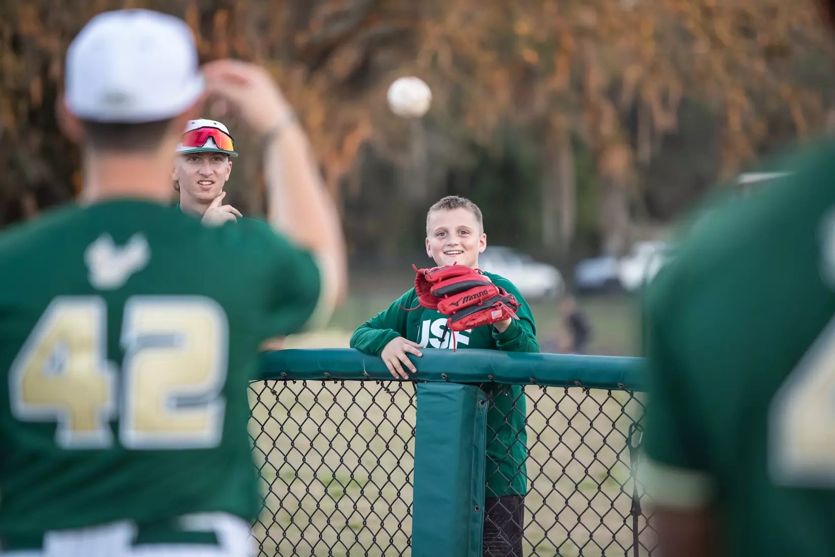 South Florida Bulls during a baseball game against the Stony Brook University Seawolves at the USF Baseball Stadium on February 26, 2022. (Mary Holt/South Florida Athletics)