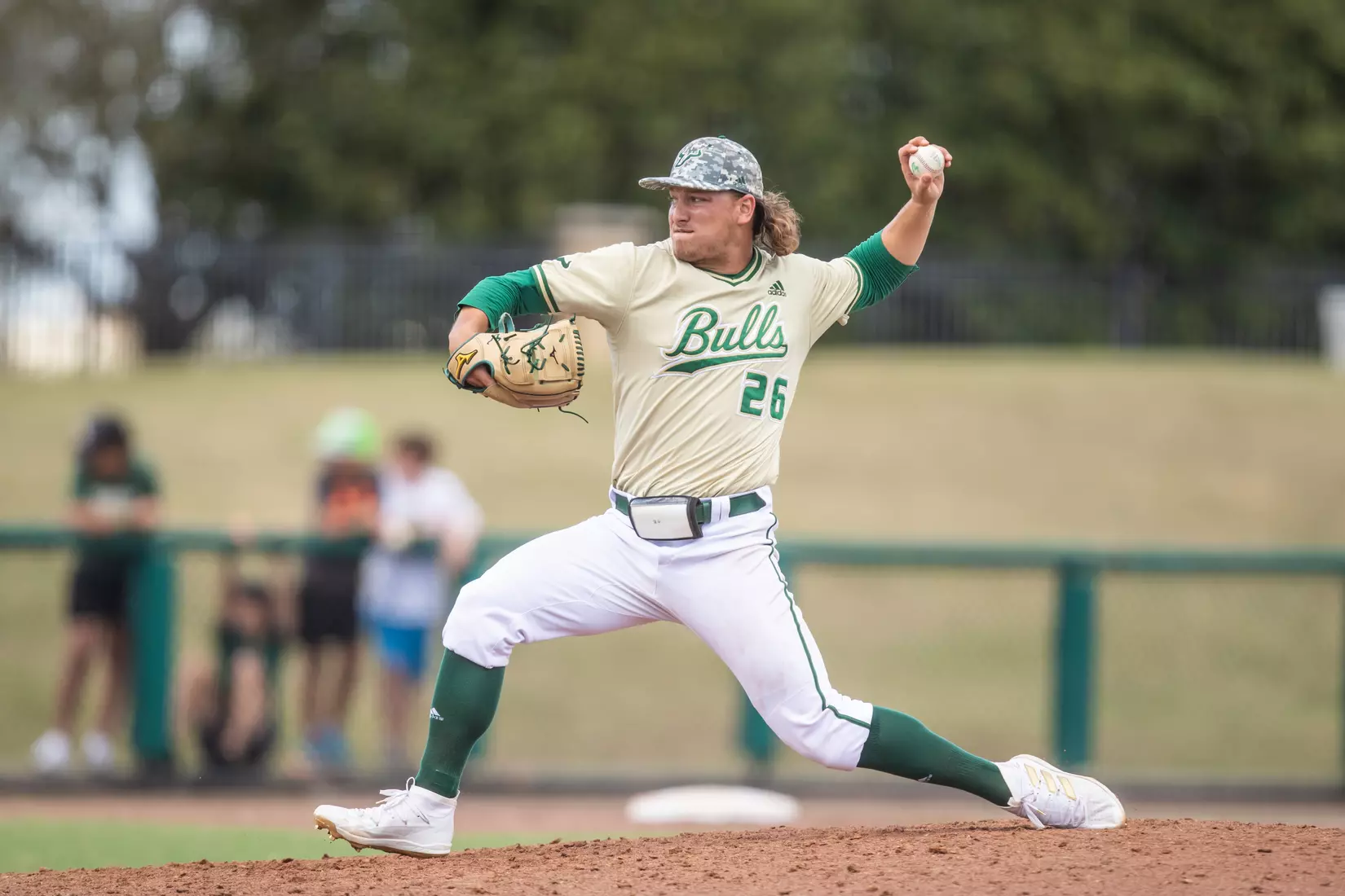 South Florida Bulls during a baseball game against the Stony Brook University Seawolves at the USF Baseball Stadium on February 27, 2022. (Mary Holt/South Florida Athletics)