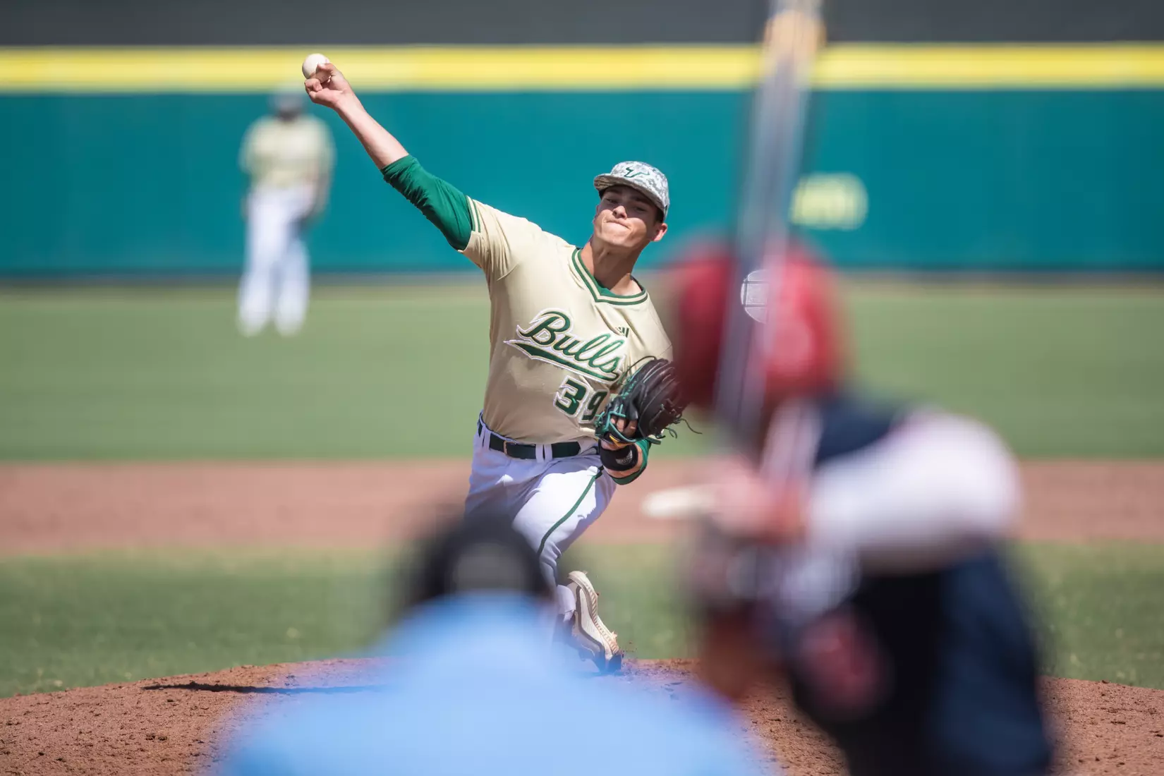 South Florida Bulls during a baseball game against the Stony Brook University Seawolves at the USF Baseball Stadium on February 27, 2022. (Mary Holt/South Florida Athletics)