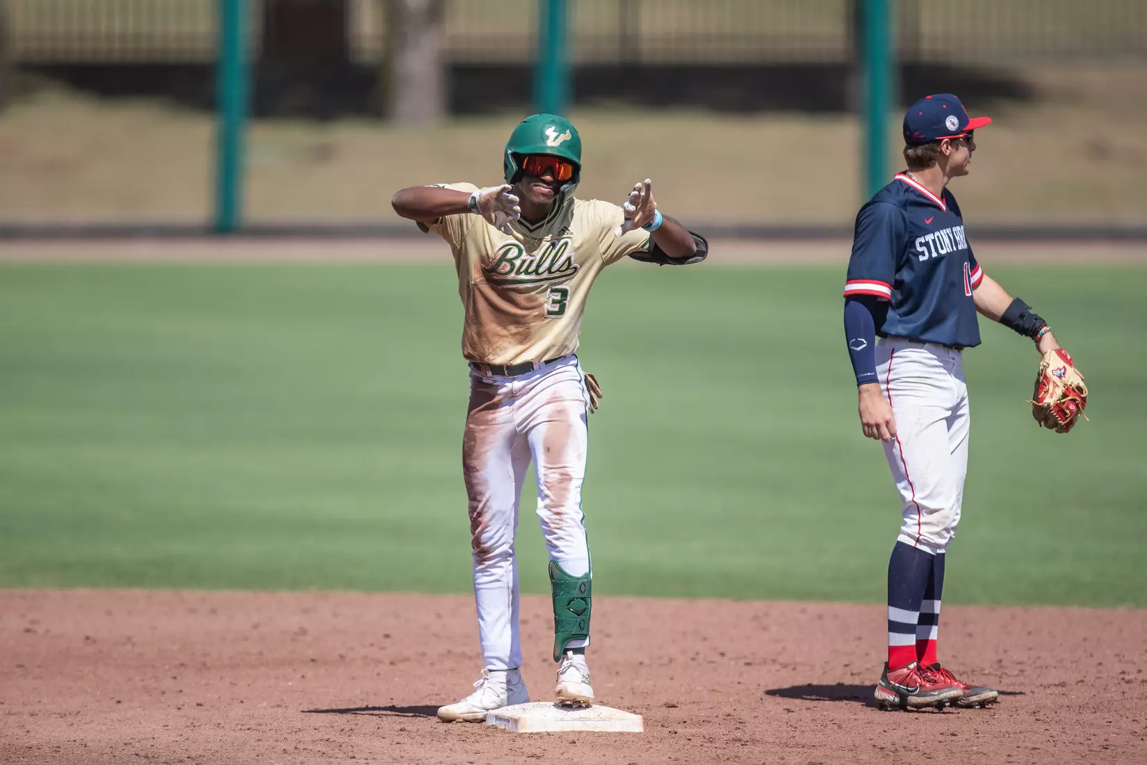 South Florida Bulls during a baseball game against the Stony Brook University Seawolves at the USF Baseball Stadium on February 27, 2022. (Mary Holt/South Florida Athletics)