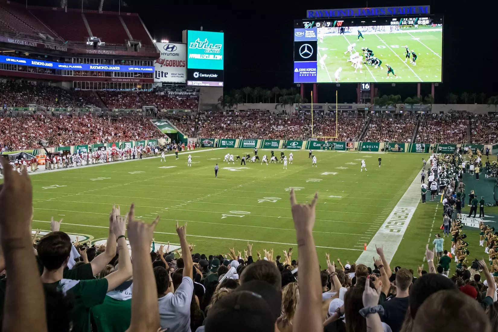 South Florida Bulls during a game against the Wisconsin Badgers on Friday August 30, 2019 at Raymond James Stadium in Tampa, Fl.