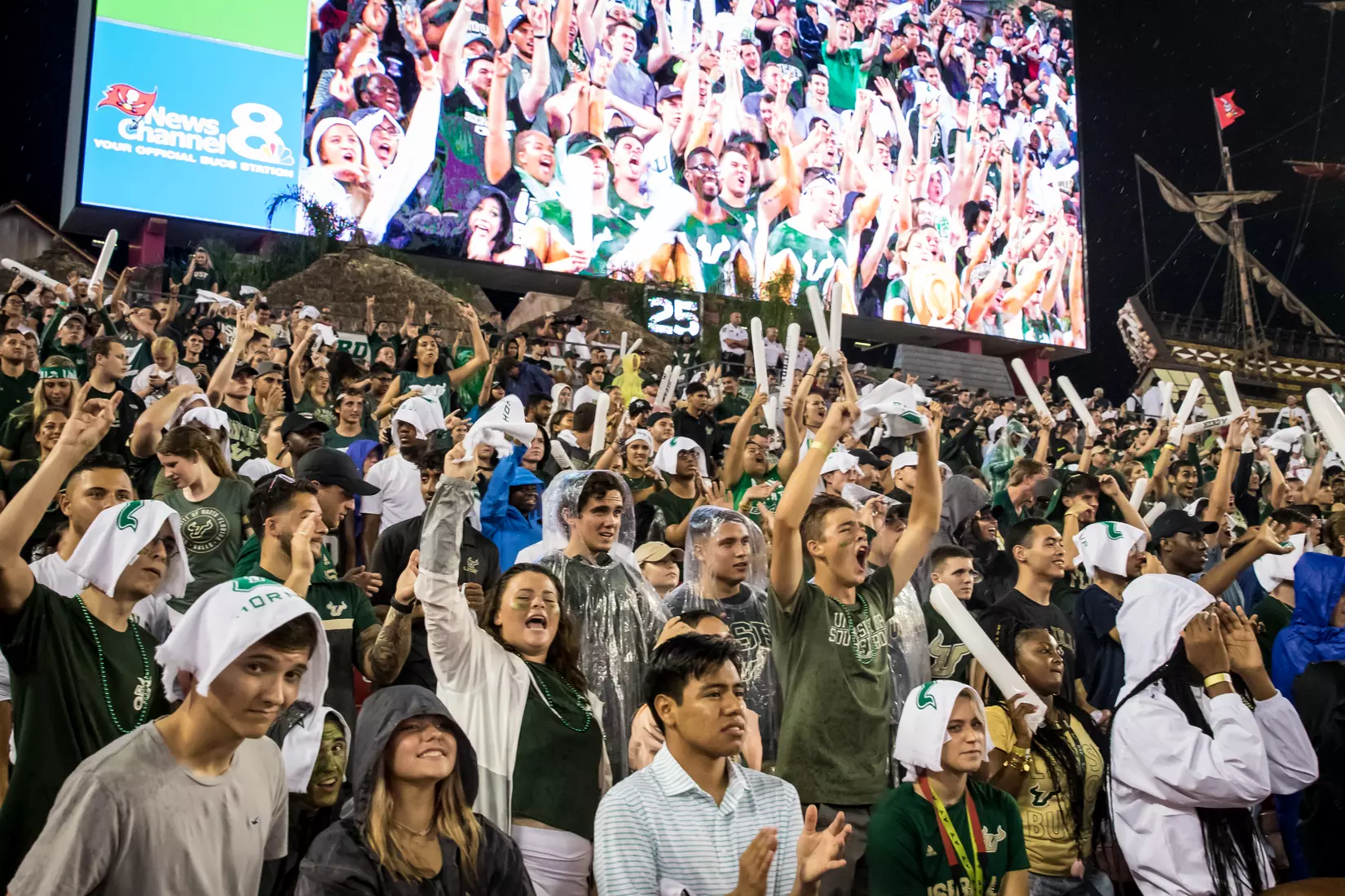 South Florida Bulls during a game against the Wisconsin Badgers on Friday August 30, 2019 at Raymond James Stadium in Tampa, Fl.