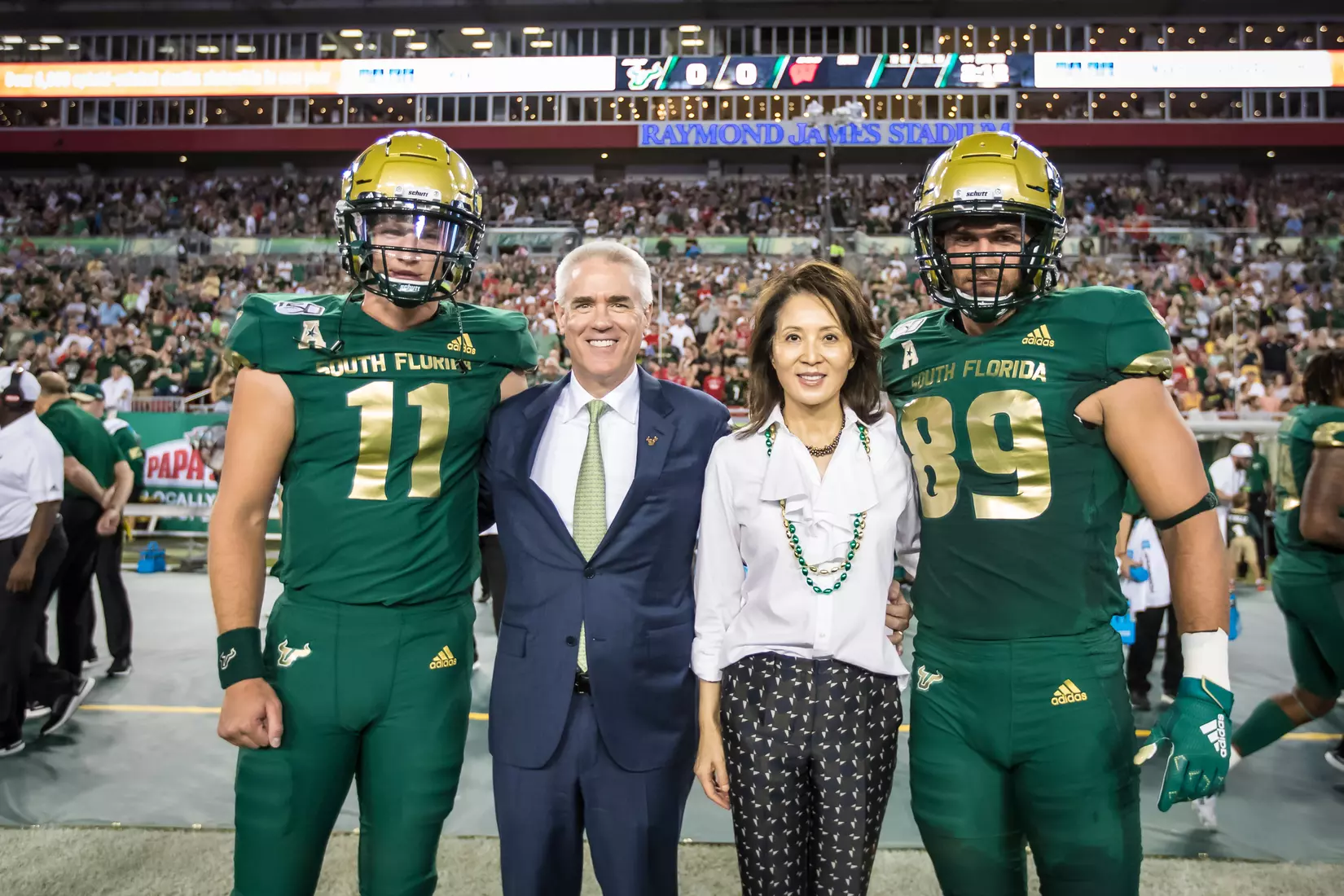 South Florida Bulls during a game against the Wisconsin Badgers on Friday August 30, 2019 at Raymond James Stadium in Tampa, Fl.
