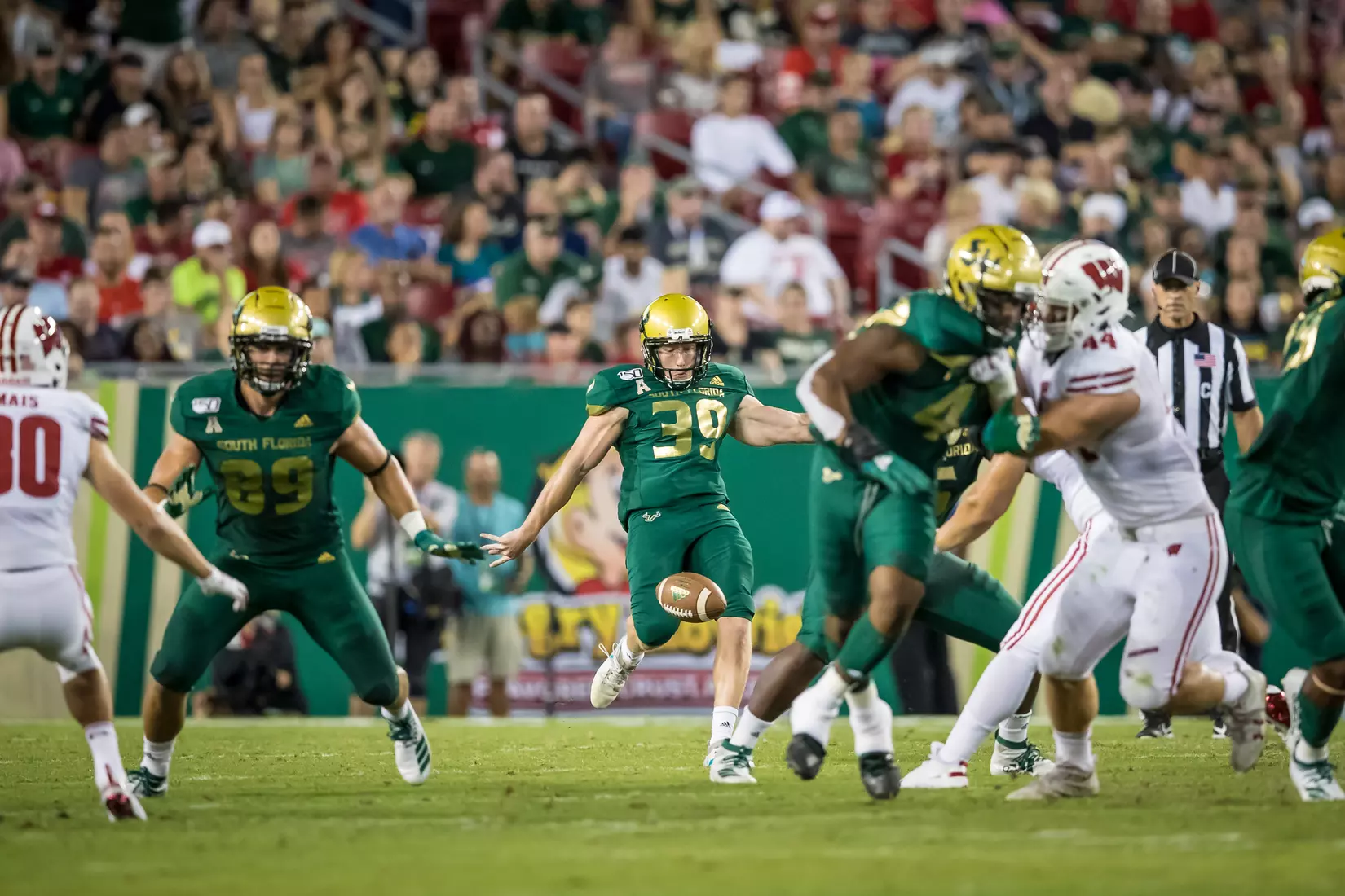 South Florida Bulls during a game against the Wisconsin Badgers on Friday August 30, 2019 at Raymond James Stadium in Tampa, Fl.