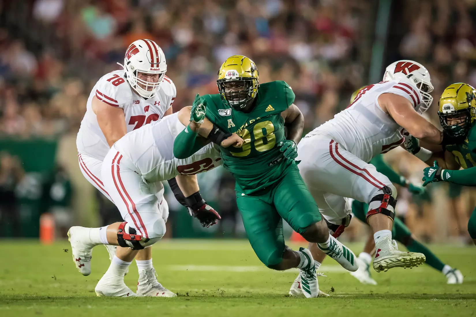 South Florida Bulls during a game against the Wisconsin Badgers on Friday August 30, 2019 at Raymond James Stadium in Tampa, Fl.