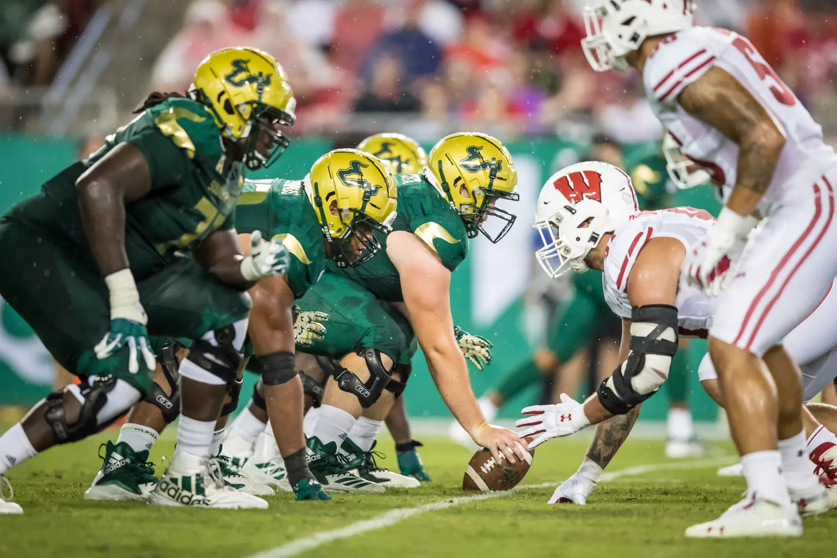 South Florida Bulls during a game against the Wisconsin Badgers on Friday August 30, 2019 at Raymond James Stadium in Tampa, Fl.