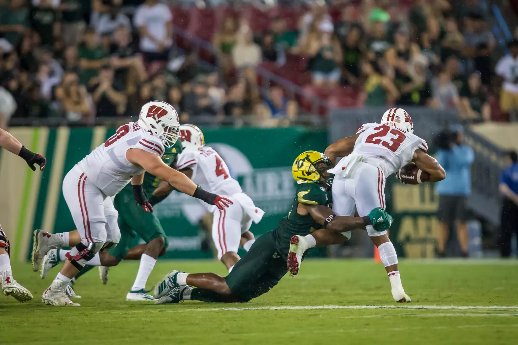 South Florida Bulls during a game against the Wisconsin Badgers on Friday August 30, 2019 at Raymond James Stadium in Tampa, Fl.