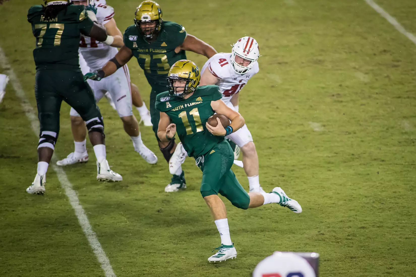South Florida Bulls during a game against the Wisconsin Badgers on Friday August 30, 2019 at Raymond James Stadium in Tampa, Fl.
