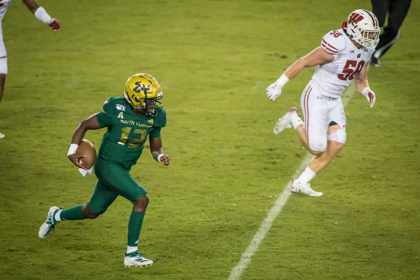 South Florida Bulls during a game against the Wisconsin Badgers on Friday August 30, 2019 at Raymond James Stadium in Tampa, Fl.