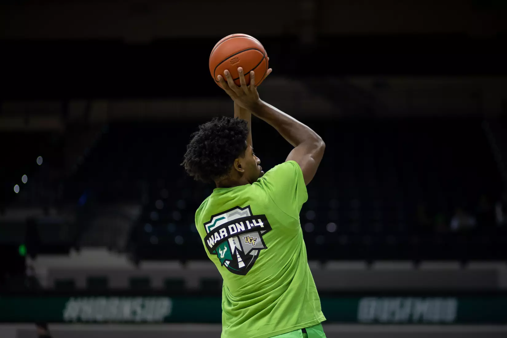 South Florida Bulls during a men's basketball game against the University of Central Florida Knights at the Yuengling Center on January 15, 2022. (Mary Holt/South Florida Athletics)