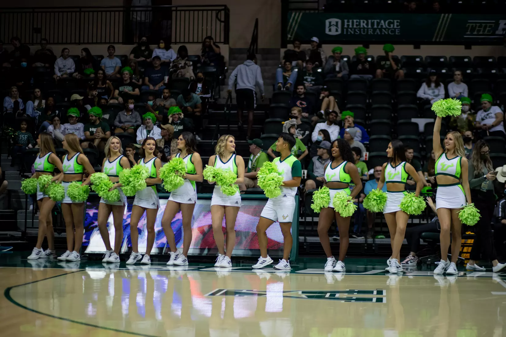 South Florida Bulls during a men's basketball game against the University of Central Florida Knights at the Yuengling Center on January 15, 2022. (Mary Holt/South Florida Athletics)