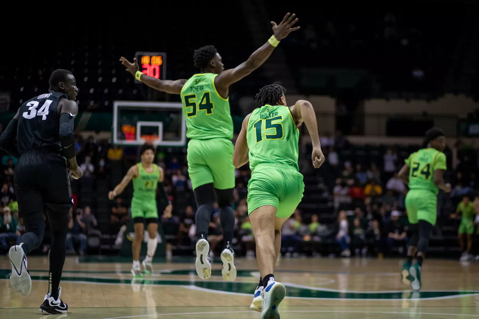 South Florida Bulls during a men's basketball game against the University of Central Florida Knights at the Yuengling Center on January 15, 2022. (Mary Holt/South Florida Athletics)