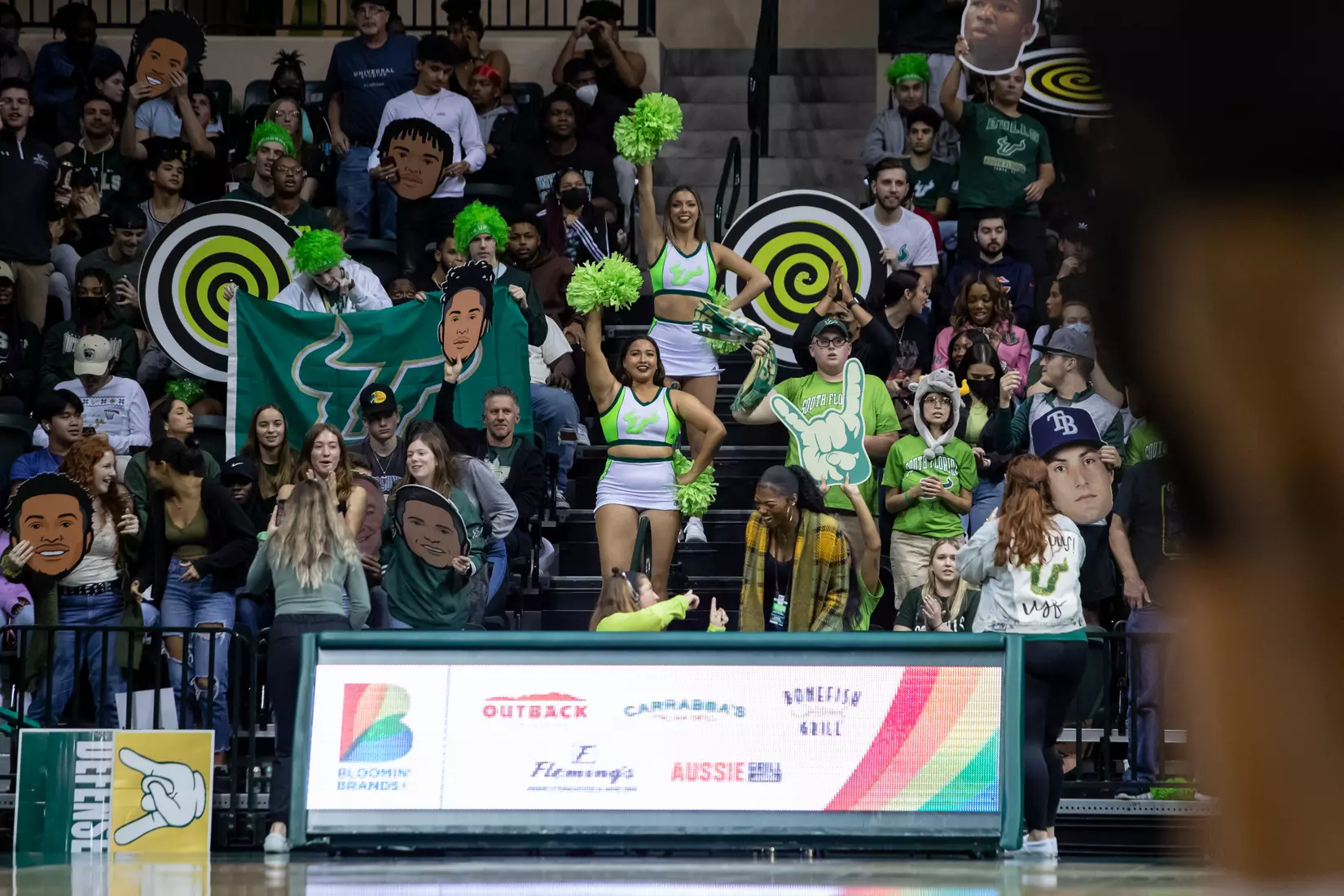 South Florida Bulls during a men's basketball game against the University of Central Florida Knights at the Yuengling Center on January 15, 2022. (Mary Holt/South Florida Athletics)