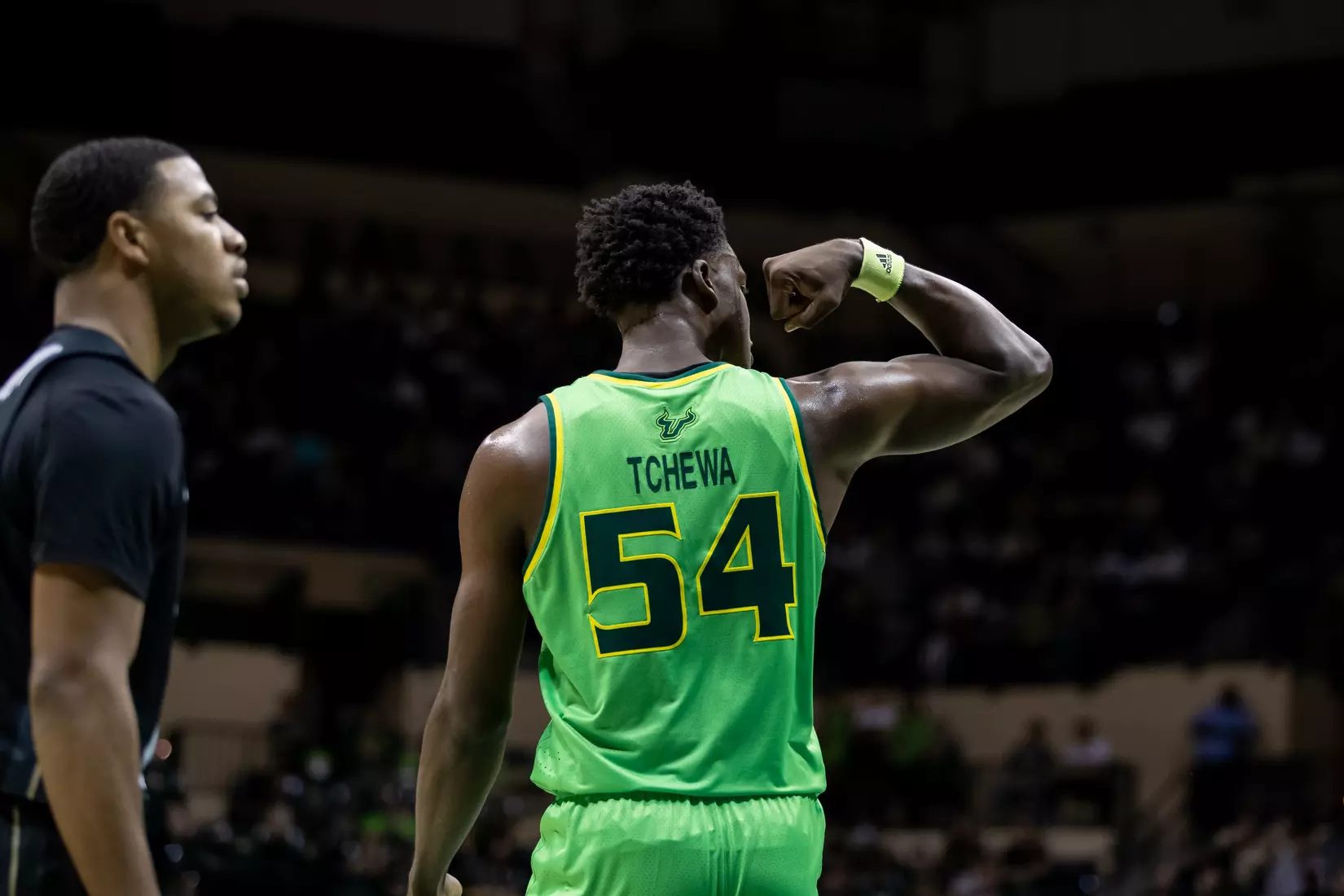 South Florida Bulls during a men's basketball game against the University of Central Florida Knights at the Yuengling Center on January 15, 2022. (Mary Holt/South Florida Athletics)