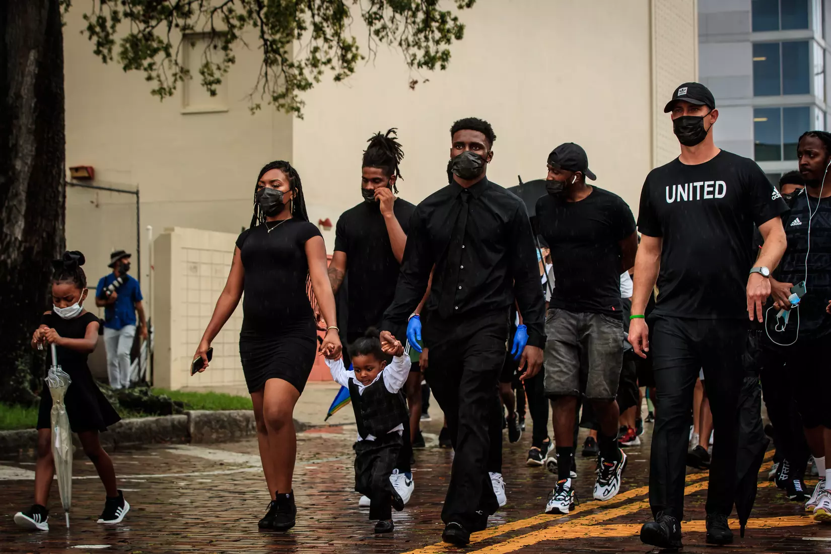 South Florida Bulls KJ Sails organizes and leads a Unity Walk in Tampa, Fl., on Saturday June 6, 2020.