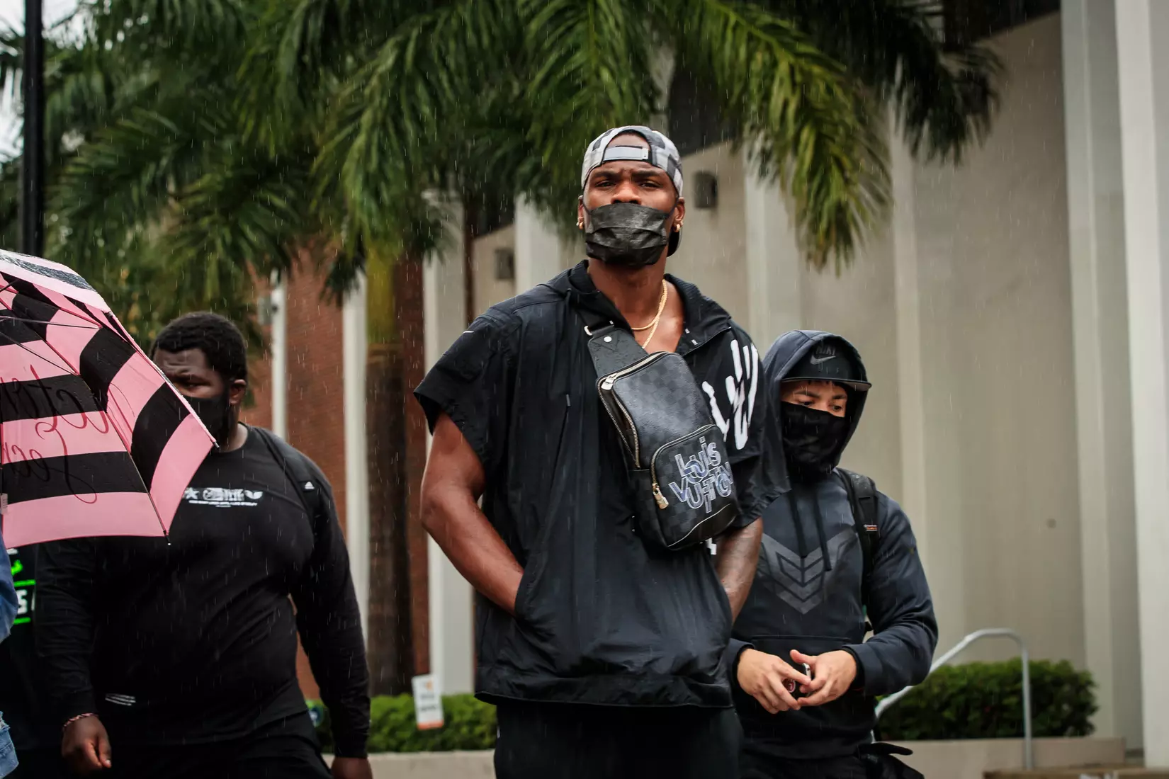South Florida Bulls KJ Sails organizes and leads a Unity Walk in Tampa, Fl., on Saturday June 6, 2020.