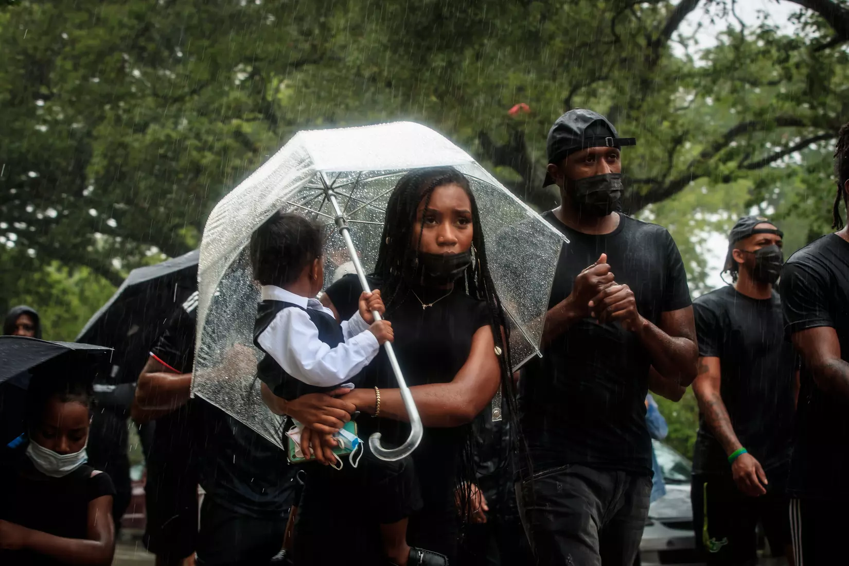 South Florida Bulls KJ Sails organizes and leads a Unity Walk in Tampa, Fl., on Saturday June 6, 2020.