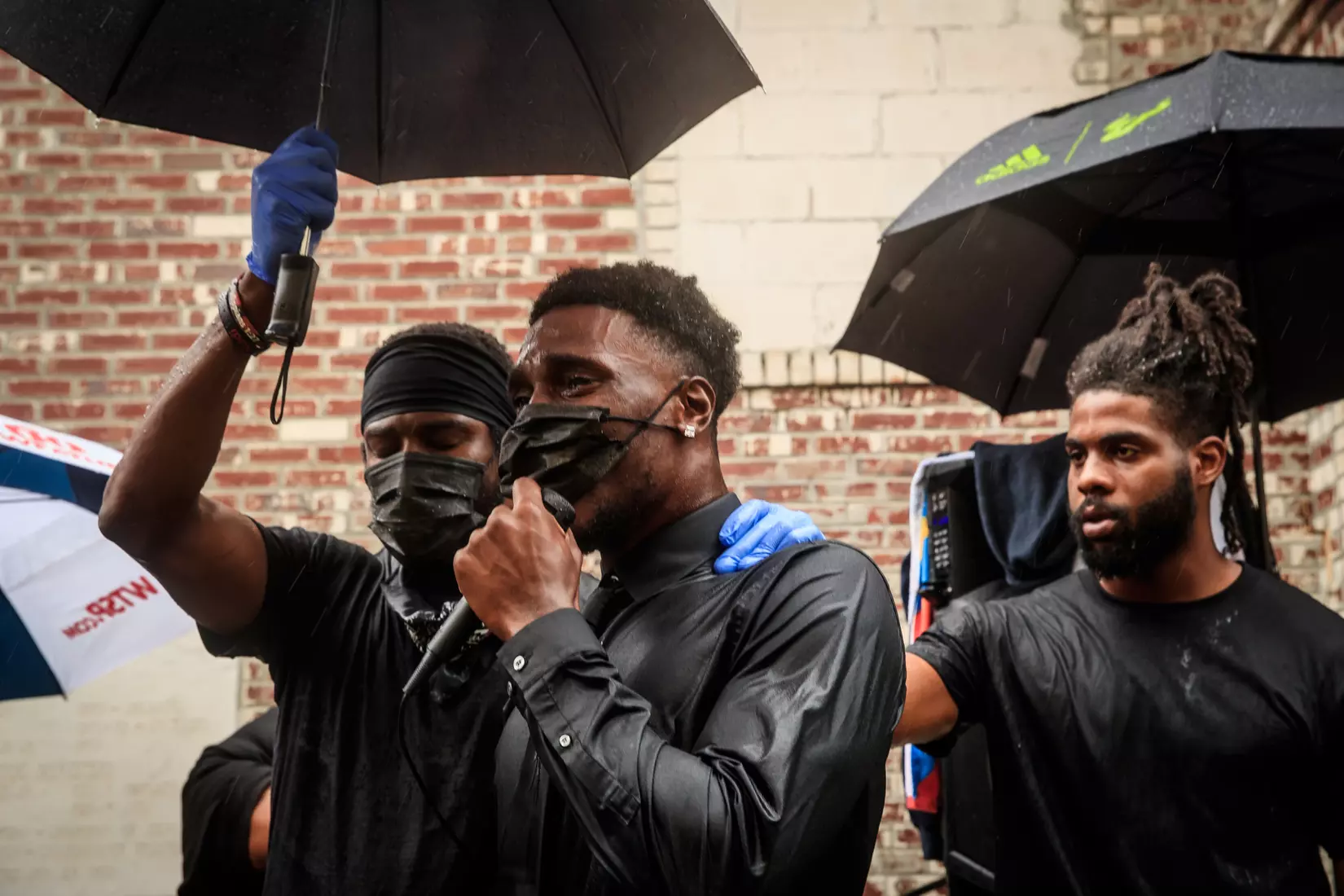 South Florida Bulls KJ Sails organizes and leads a Unity Walk in Tampa, Fl., on Saturday June 6, 2020.