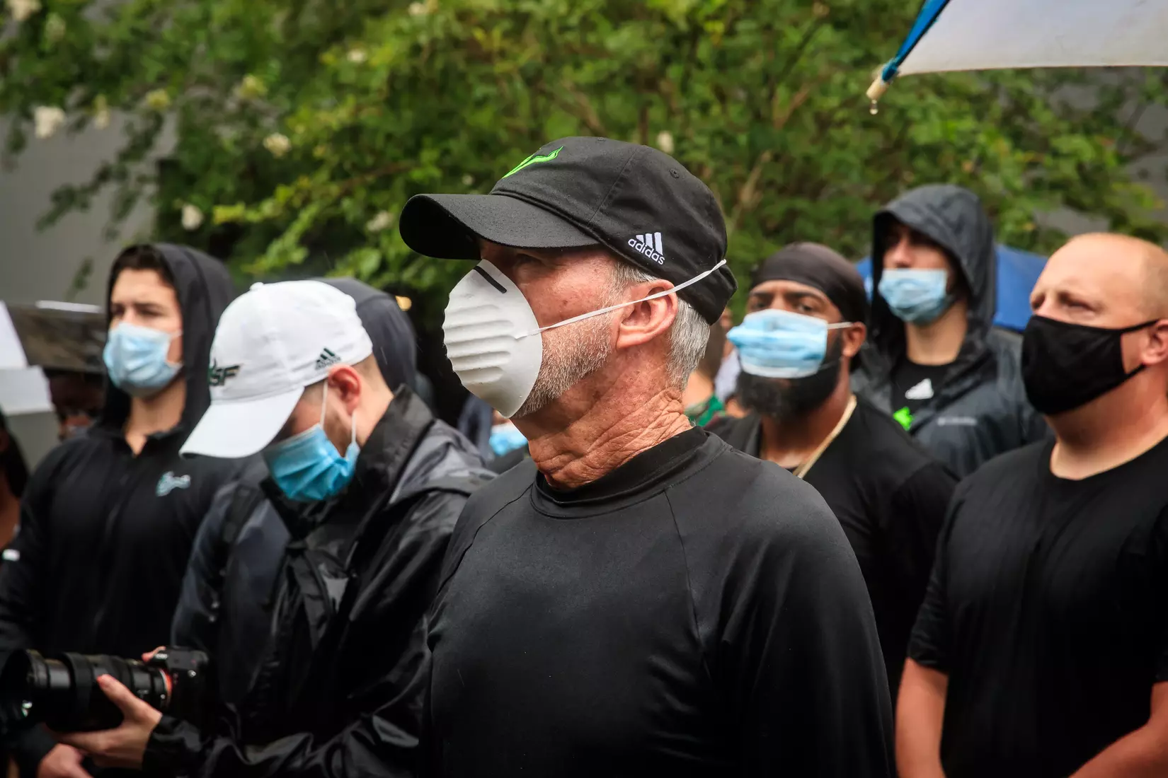South Florida Bulls KJ Sails organizes and leads a Unity Walk in Tampa, Fl., on Saturday June 6, 2020.