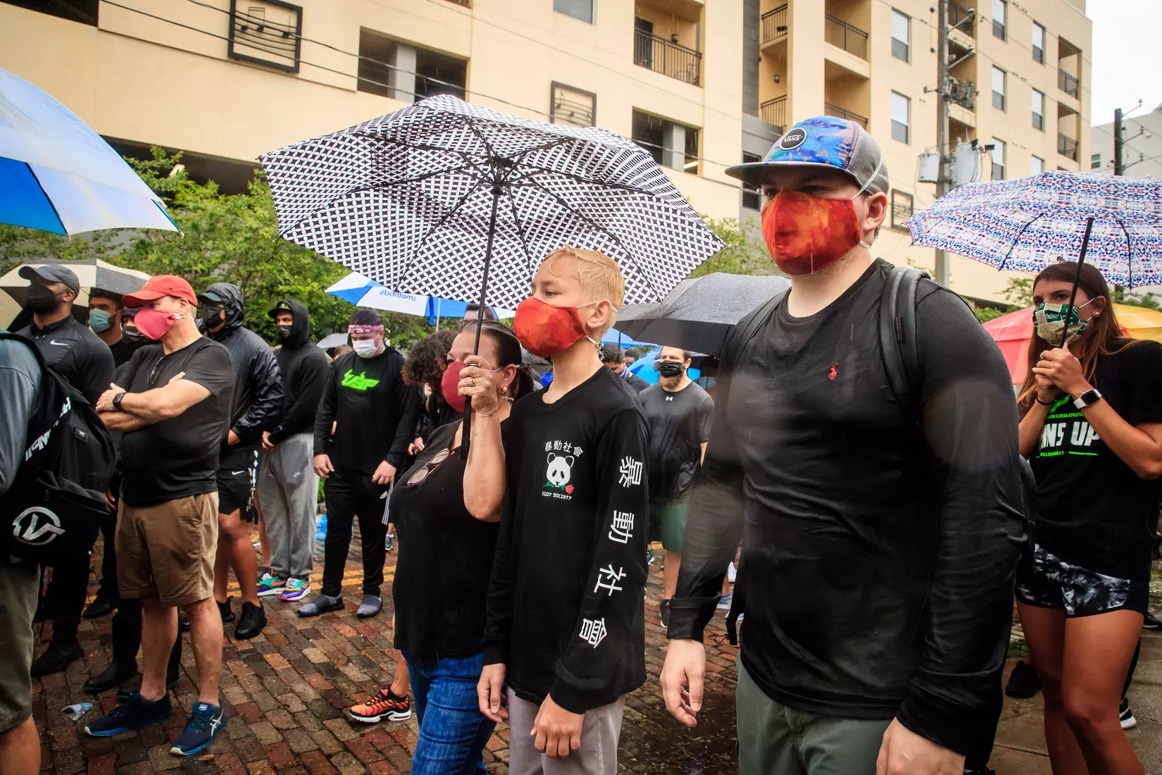 South Florida Bulls KJ Sails organizes and leads a Unity Walk in Tampa, Fl., on Saturday June 6, 2020.
