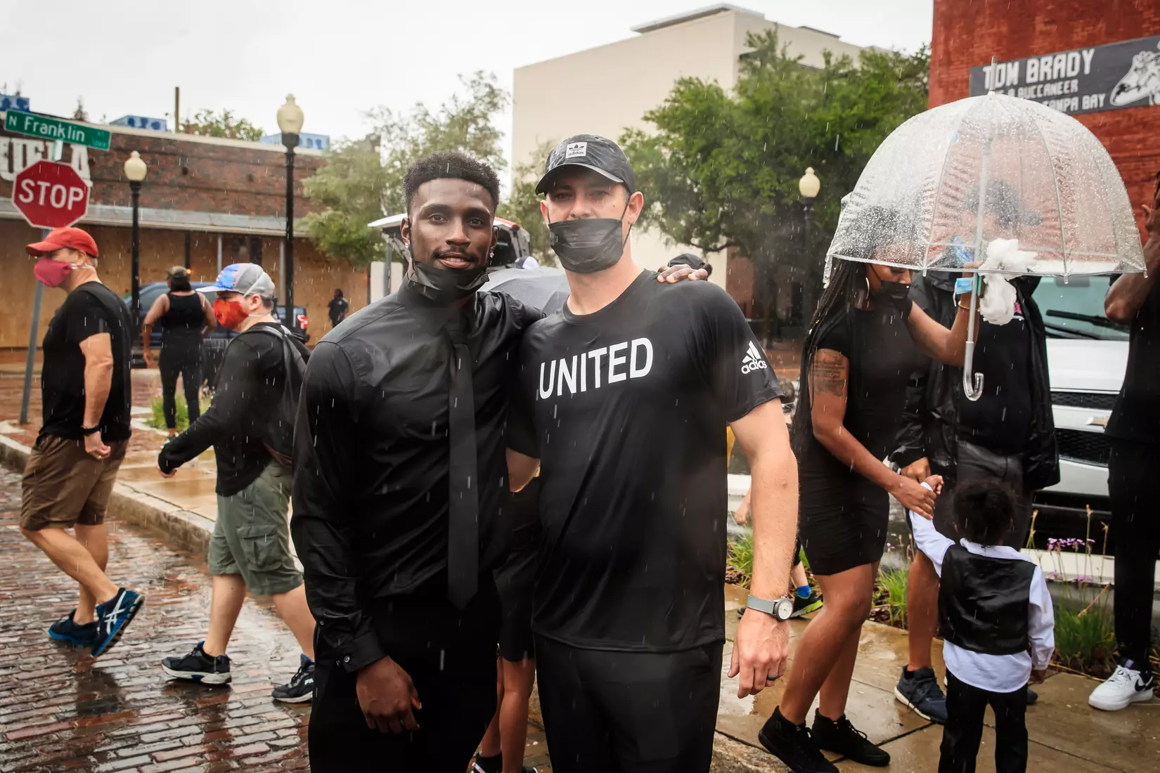 South Florida Bulls KJ Sails organizes and leads a Unity Walk in Tampa, Fl., on Saturday June 6, 2020.