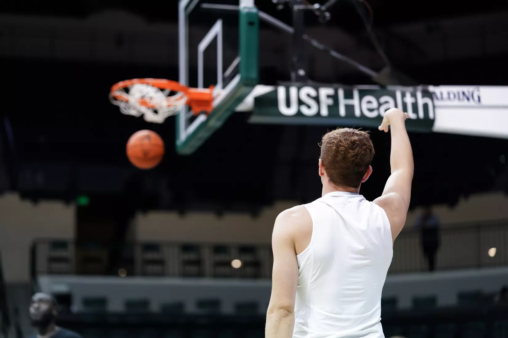 South Florida Bulls during a men's basketball game against the University of Houston Cougars at the Yuengling Center on January 5, 2022. (Stephen Galvin/South Florida Athletics)
