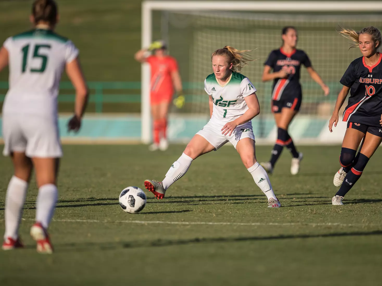South Florida Bulls during a game against the Auburn Tigers on Thursday August 22, 2019 at Corbett Stadium in Tampa, Florida.