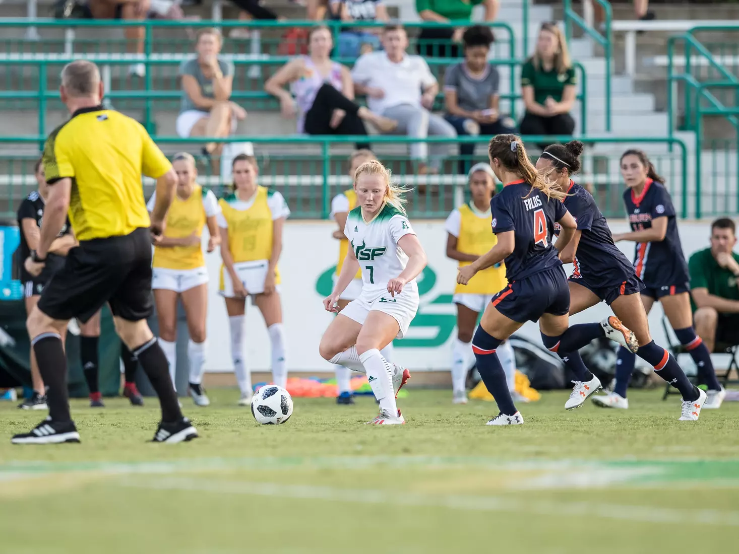 South Florida Bulls during a game against the Auburn Tigers on Thursday August 22, 2019 at Corbett Stadium in Tampa, Florida.