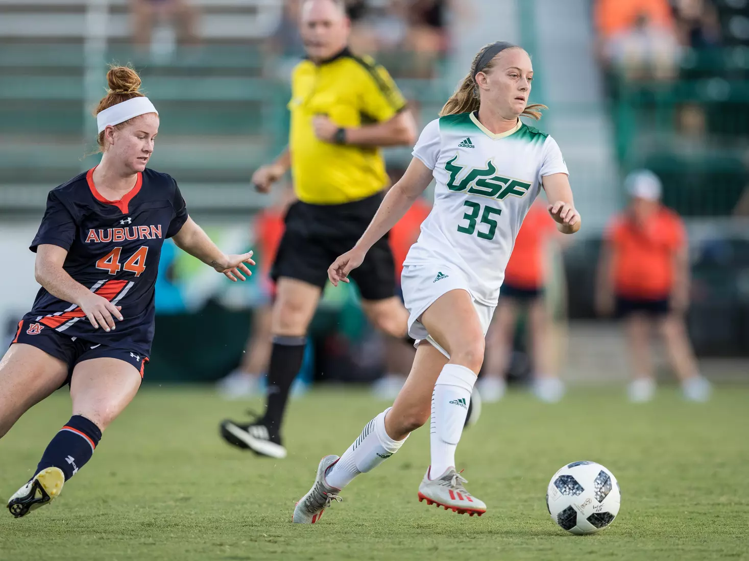 South Florida Bulls during a game against the Auburn Tigers on Thursday August 22, 2019 at Corbett Stadium in Tampa, Florida.