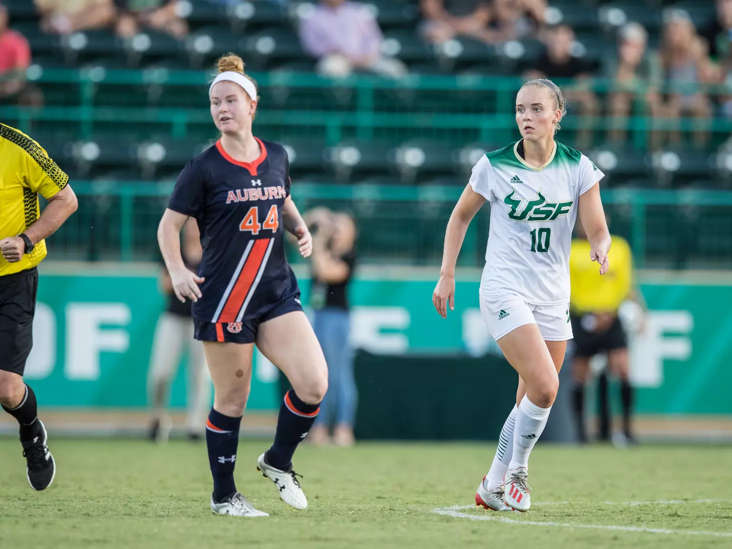 South Florida Bulls during a game against the Auburn Tigers on Thursday August 22, 2019 at Corbett Stadium in Tampa, Florida.