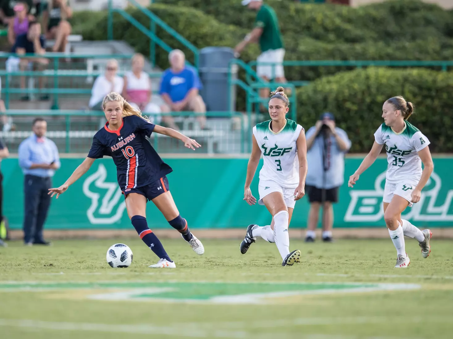 South Florida Bulls during a game against the Auburn Tigers on Thursday August 22, 2019 at Corbett Stadium in Tampa, Florida.