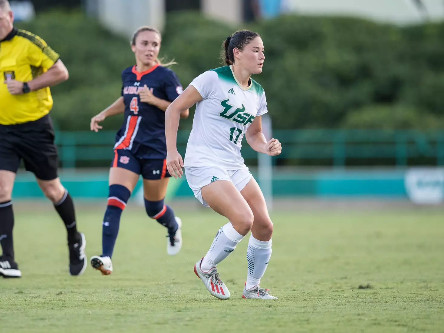 South Florida Bulls during a game against the Auburn Tigers on Thursday August 22, 2019 at Corbett Stadium in Tampa, Florida.