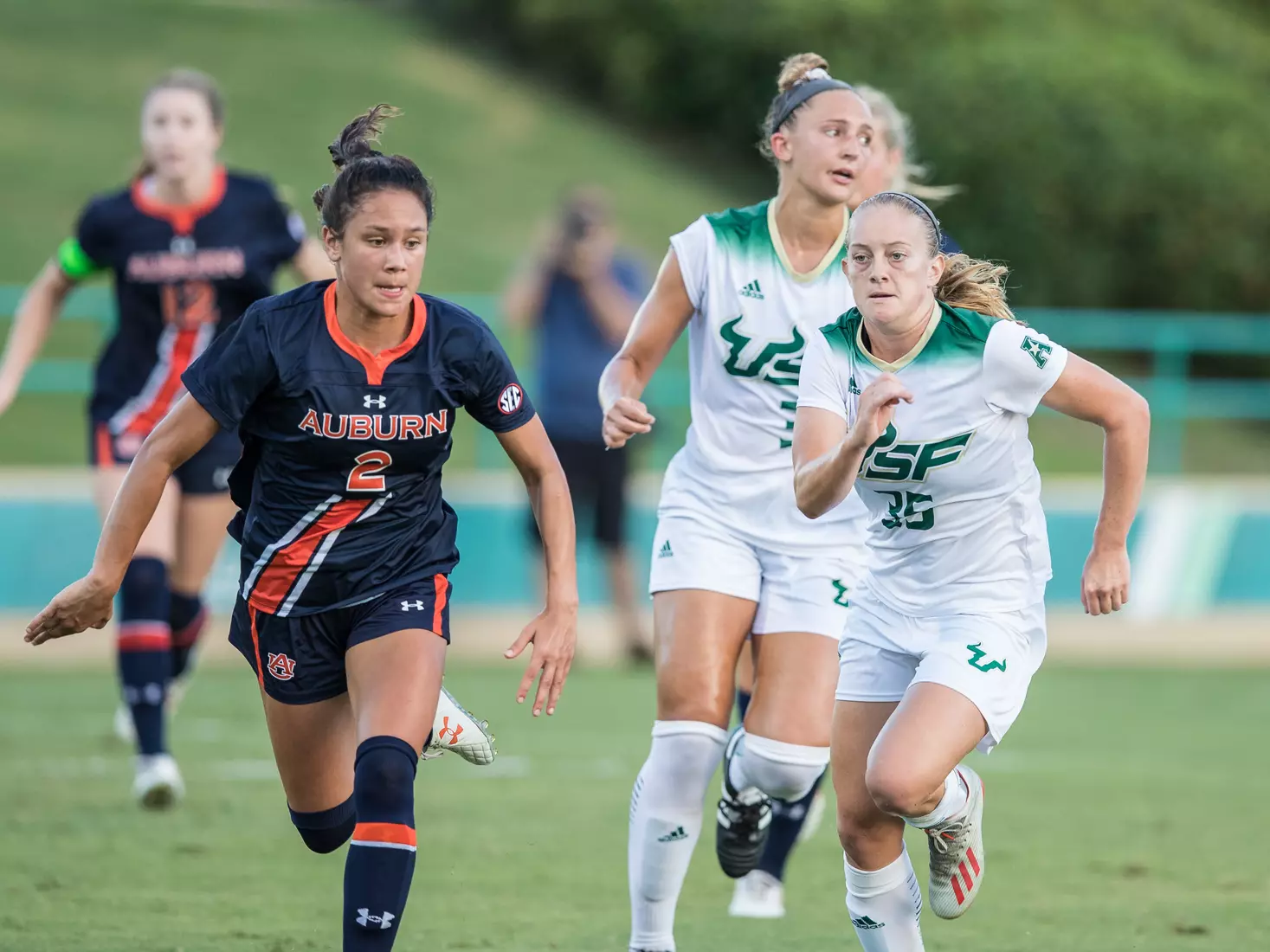 South Florida Bulls during a game against the Auburn Tigers on Thursday August 22, 2019 at Corbett Stadium in Tampa, Florida.